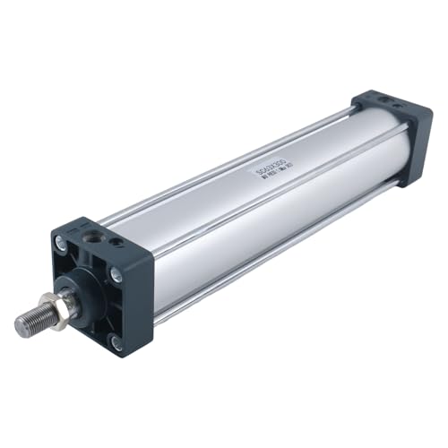 Femjork Air Cylinder SC 63 X 300 Bore 2 1/2 inch(63mm) Stroke 12 inch(300mm) Dual Action 1 Mpa Compatible with Industrial Machinery
