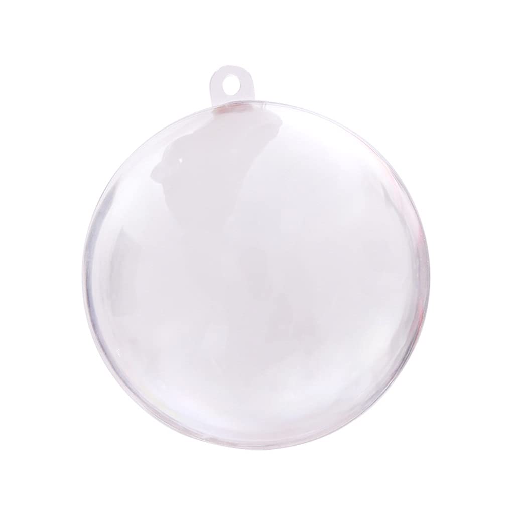 2021 Christmas Ornament Transparente Kugel Kreative Acrylkugel Hohl Kunststoff Kugel Hängende Kugel Hängen (20 Stück) (Color : A, Size : 10cm)