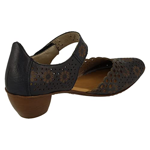 Rieker Women's Pia Open Court Shoes 8.5 Navy Blue3