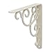 Duraline Curly Squadra per Scaffali, Metallo, Bianco Vecchio, 23.5 x 23.5 cm, 5 unità