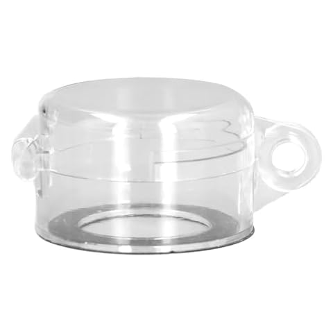 Nanddi Push Button Switch Cover with Adhesive Tape, Round Plastic Emergency Stop Button Cover Protector Guard Case Protective Switch Push Button Lockout Cover for 30MM Diameter Push Button Switch Cover