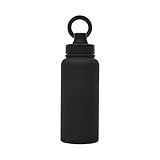 Botella de agua deportiva aislada para exteriores, tapa de montaje en teléfono, alta capacidad, 1000 ml, acero inoxidable, termo de doble pared, taza aislada