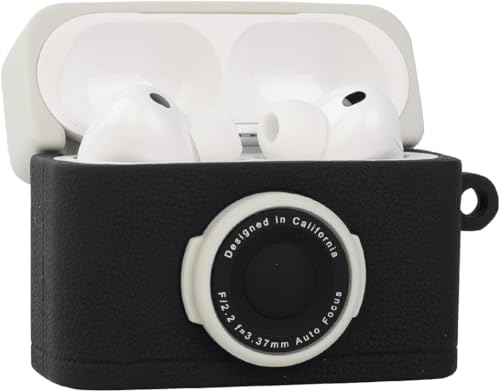 Image of Meyaar Case Compatible with Apple AirPods Pro 3 Protective Funny Cute Cartoon Slim Cover with Keychain (Camera Black)
