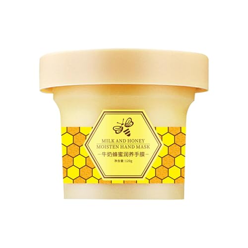 Honey Milk Wax Masque de manos, pelar la mano hidratante, la masa de reparación de las manos agrietadas, suavizar la piel, la textura del alisado, 120 g, para las manos agrietadas de palma seca