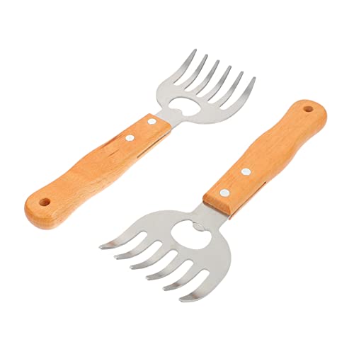 HANABASS 2pcs BBQ Meat Shredding Claws Handle - Bear Meat Dividers for Easy Shredding for Pulled Pork Chicken Beef and More