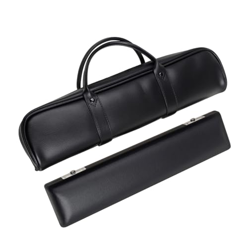 BIUDECO Leather Flute Bag Handle Portable Flute Storage Case Durable Clarinet Carrying to Open