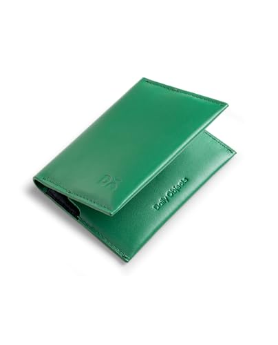 Image of DailyObjects Green Even Bi-Fold Card Wallet | Men | Premium Design | Full-Grain Leather | Gents Wallet Branded | Handcrafted | Guys| Card Holder | Dedicated Sleeve| 4 Card Slots| Dual-Tone Colourways