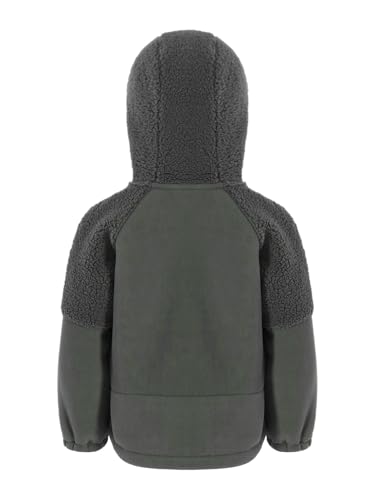 CHICTRY Kids Boys Thick Fleece Hooded Sweatshirts Long Sleeve Full Zip Warm Jacket Windproof Outerwear with Pockets2