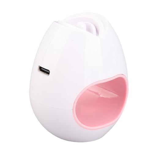 TYCIONG Lámpara Secadora de Uñas LED UV Portátil de un Dedo, Luz de Secado Rápido de 60s para Manicura con Fuente de Alimentación USB (Blanco Perla)