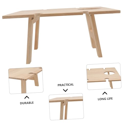 Table à vin pliable carrée contre les verres renversés en camping - 7