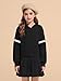 Haloumoning Girls Fashion Hoodies Kids Cute Striped Long Sleeve Crop Tops Hooded Sweatshirts 5-14 Years Black