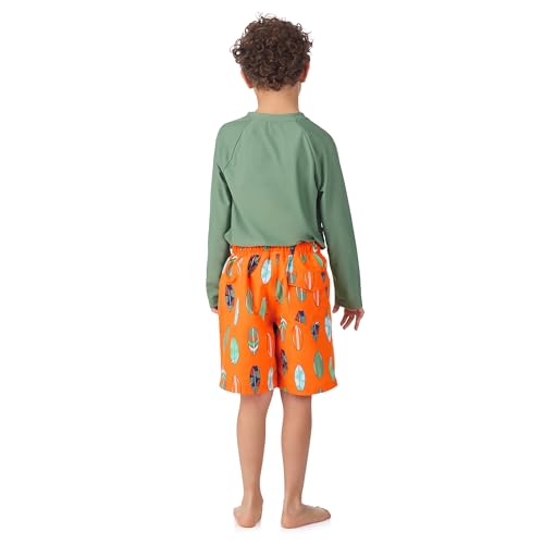 Image of Saint Eve Kids 2 Piece Swim Suit Short & Trunks Set with UPF 50+ Protection - Rash Guard Swimsuit Top & Shorts Sets for Boys