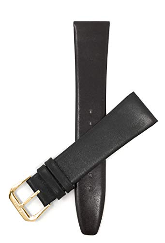 Bandini Extra Long (XL) 14mm Womens Italian Leather Watch Band Strap - Brown - Classic - Slim - Gold Buckle