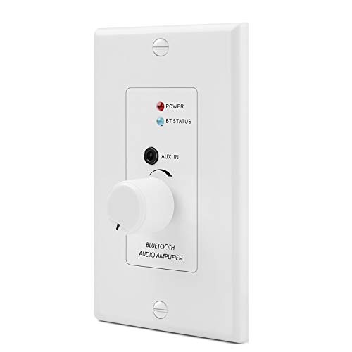 Tnp In-Wall Bluetooth Audio Receiver Wall Plate, Bt 4.2 Wireless Adapter 30W Stereo Amplifier Aptx Audio W/Volume Control, 3.5Mm Headphone Aux Input For Sound Speaker Systems Home Theater Integration #TOP2