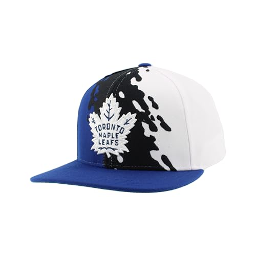 Image of ZHATS NHL Unisex-Adult NHL Officially Licensed Adjustable Snapback Hat Flat Bill Z11 Retro Paintbrush