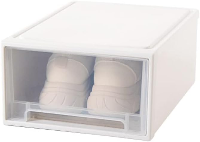 2パックの厚くなった靴箱収納ボックス