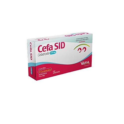 Antimicrobiano Vansil Cefa SID 110mg para Cães e Gatos - 10 Comprimidos