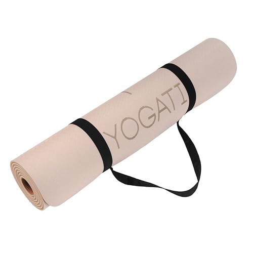 Image of YOGATI Yoga Mat Non-Slip Non-Toxic with Carry Strap Yoga Mat with Alignment Lines. Ideal Yoga Mats as Gymnastics Mat, Sports Mat, Fitness Mat, Yoga Mat