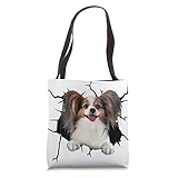 Aeticon Papillon Dog Crack Sticker Humor Stickers Ideas Tote Bag