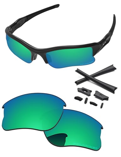 Image of Replacement Lenses & Rubber Kits for Oakley Flak Jacket XLJ OO9009 63mm - Precision Fit, UV Block, Impact Resistant