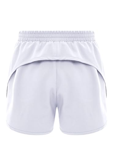 Jugaoge Tennis Shorts for Girls with Built-in Mesh Liner Elastic High Waist Athletic Gym Running Shorts2