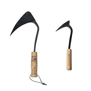 Original Hand Hoe with Hanging Loop & Mini Homi Made by Korean Master Blacksmith Seok NOH-KI (Standard Plus Mini)