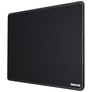 Sounce Mouse Pad with Superior Micro-Weave Cloth, Extended Desk Mousepad with Stitched Edges, Non-Slip Base, Water Resist Keyboard Pad for Gamer, Office & Home – 250mm x 210mm x 2mm