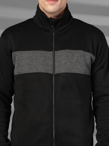 Image of CHKOKKO Track Suit For Man High Neck Winter Tracksuit Men Full Zip Jacket With Elastic Waist Lower And Soft Sports Activewear Set For Gym Running And Casual Use