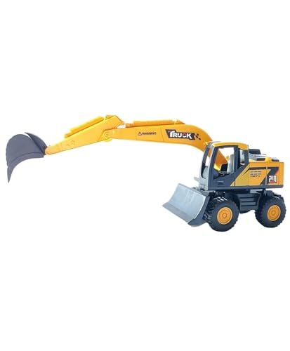 Image of Construction Bulldozer Excavator Loader Truck Vehicles for Kids Building Vehicle Engineer Toys for 3 4 5 Year Boy Toddlers Unbreakable Toy for Kid (706-15) Yellow