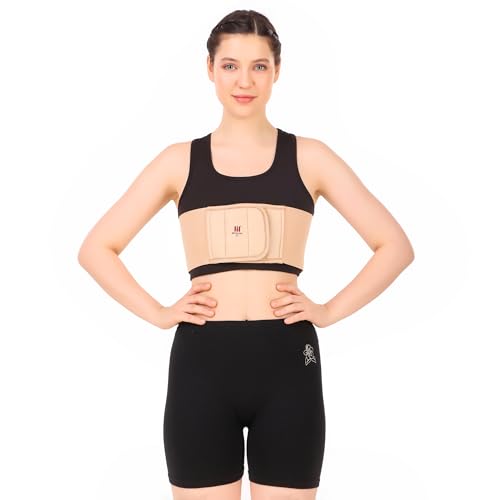 Image of Chest Rib Belt Elastic Wrap (Small) - Compression & Support Brace for Rib Injury, Chest Pain Relief, Muscle Strain Recovery for Men & Women