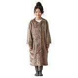 [アクア] mofua (モフア) 着る毛布 吸湿発熱素材 (+2℃) Clean+ あったか かいまき 抗菌 防臭 高密度 男女兼用 キッズタイプ ラテブラウン 260707N8