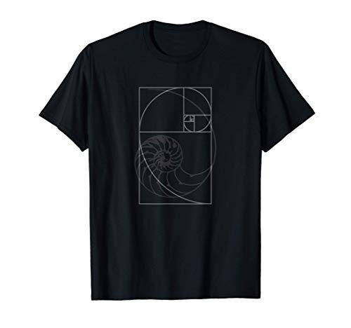 1.618 Phi Rapporto aureo, la spirale di Fibonacci Magliett