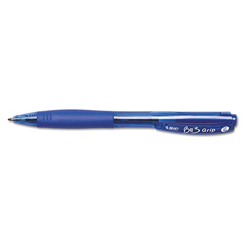 Stylo à bille rétractable bleu BIC BU311 pointe moyenne 1,0 mm avec grip