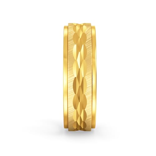 Image of Joyalukkas 22KT Noble Texture Gold Ring | Gift For Men & Boys |BIS & HUID Hallmarked