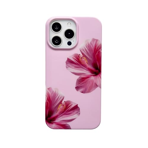 Coque iPhone 16 Pro anti-rayures jolie protection florale fine pour filles et femmes
