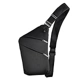 OSOCE Sling Bag for Women Men, Anti Theft Crossbody Bags Travel Bag for Women Personal Flex Bag for Outdoor Sport Casual Hiking Running Cycling, 1.0S Black