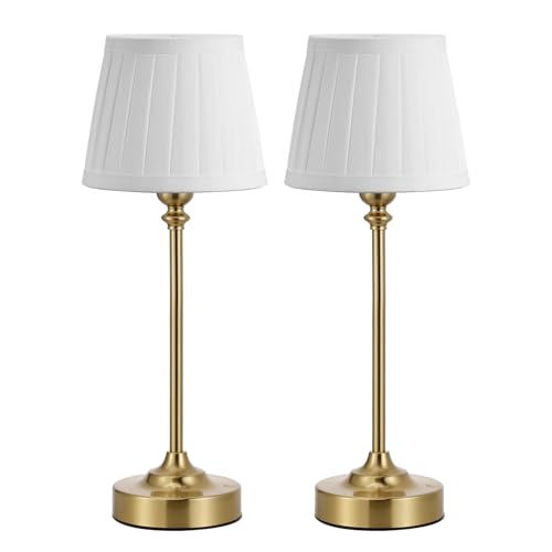 Cordless Table Lamps Rechargeable Set - 2 Pack Gold 4000mAH
