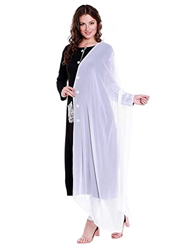 Petrichor Womens Chiffon Solid Plain Dupatta Scarf | Length: 2.1 meter | Width : 30 inches3