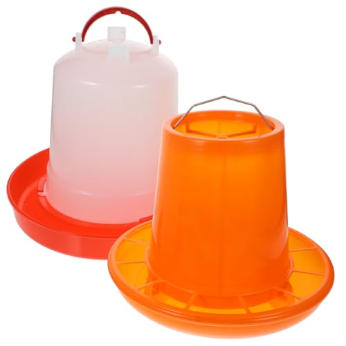 DEARMAMY 自動給餌器 家禽鶏用 給水器 食品ホルダー付き 餌容器 ポータブル 鶏飼育用 餌やり便利設計
