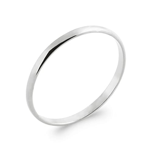 Les Plaisirs de Stella Bague Argent 925/000 - Alliance Mixte Homme Femme Largeur 2mm
