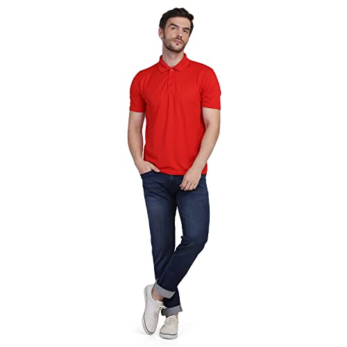 Image of INKKR Men's Casual Polo Neck Half Sleeve Solid T-Shirt (Pack-3)