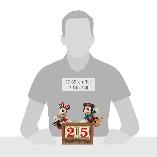 Marre des calendriers jetables ? Mickey et Minnie bloc compte à rebours en résine durable - 3
