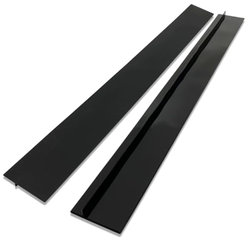 Cubierta de hueco para encimera de estufa, paquete de 2 unidades de 63 cm, tiras resistentes al calor para encimera de cocina (negro), fácil de limpiar, tira antimanchas para bordes de encimera