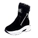 KAIXLIONLY Winterstiefel Damen Winterschuhe Stiefel Einfarbige Stiefeletten Damenschuhe Frauen Elegant Herbst Winter Schneestiefel Warme Boots Stiefel Thermostiefel