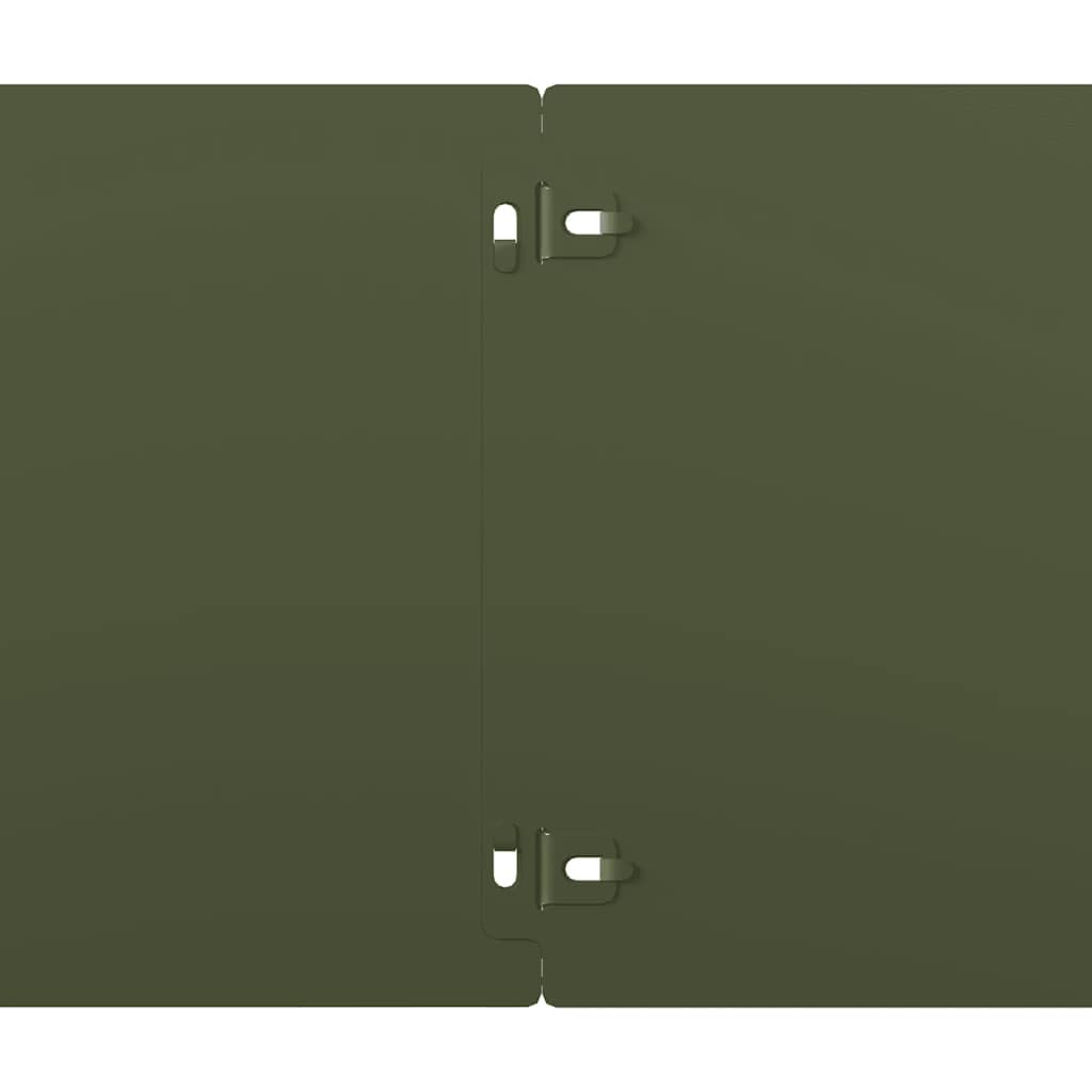 Krawędzie trawnika, 10 szt., oliwkowa zieleń, 20 x 103 cm, stal walcowana na zimno, krawędzie ogrodowe z systemem wtykowym, elastyczne do obramowania grządek i odgraniczania trawnika, tarasu