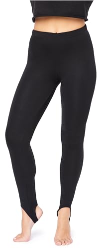 Bellivalini Leggins Calientes Mujer Termo con Estribo Mallas Invierno Cálidas BLV50-321 (Negro, S)