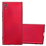 Cadorabo Hülle kompatibel mit Sony Xperia XA1 Schutzhülle TPU Silikon Hülle Metallic Design Slim Kratzfest Weiche Gummi mit R&umschutz Hülle Hülle für Sony Xperia XA1 in Rot