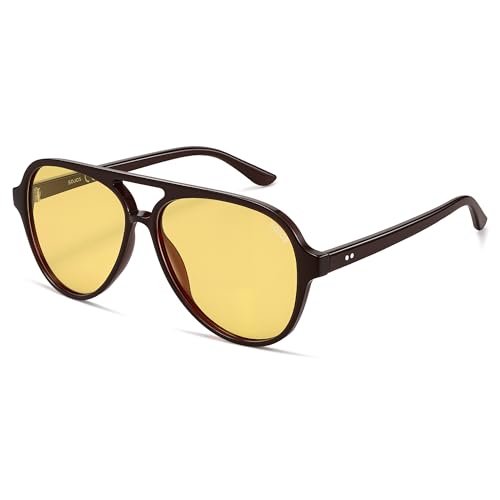 Image of SOJOS Classic Polarized Aviator Sunglasses for Women Men, Retro Trendy Aviators Shades SJ2201