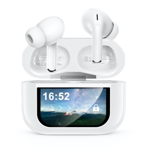 Bucephalus Wireless Earbuds with ENC Noise Cancelling, Bluetooth 5.4 Ear Buds, 48H Playtime & Bass Stereo Sound for Sports/Working, Compatible with iPhone/Android, Pad - Ivory White