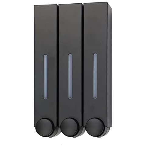 prosfalt 3 x 420 ml per Cup Wall Mounted Liquid Soap Shampoo Dispensers for Home Bathroom Hotel(Black) Cover